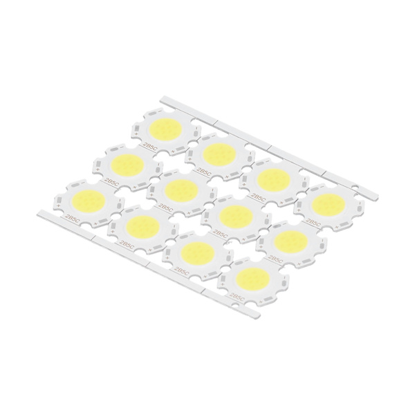 12st LED-chips COB-ljussändarkomponent 5W 15‑17V för gör-det-själv-spotlights Downlight TaklampaVit ljus