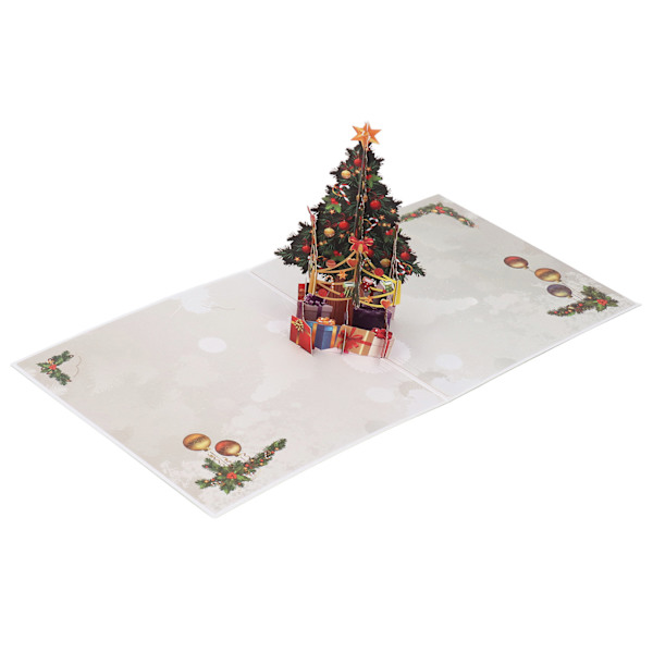 3D Joulukortti Hieno Joulukuusi Design 3D Onnittelukortti Kirjekuorella Onnittelukortti Paperi