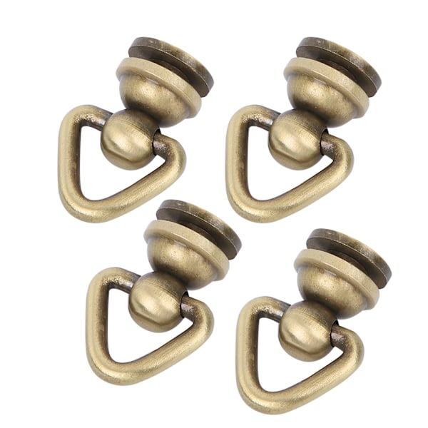 4 stk Metalring Skruer Rundt Hoved Dobbelt Nit Spik Roterende Spikes DIY Læder Håndværk Tilbehør Bronze