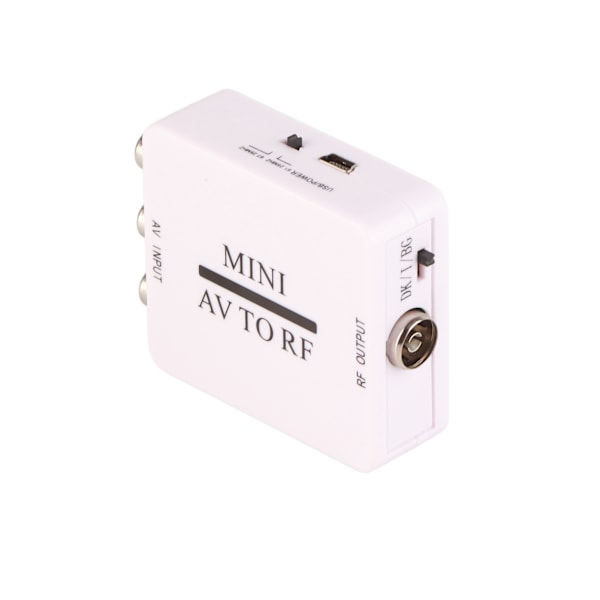 AV till RF-omvandlarbox TV-signalomkopplare RF 67,25Mhz 61,25Mhz AV till RF