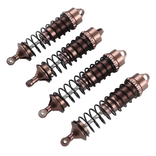 4 stk. RC Front Bag Støddæmper til ARRMA 1/8 til Typhon til Outcast Aluminium Legering RC Bil Fjederdæmper Brun