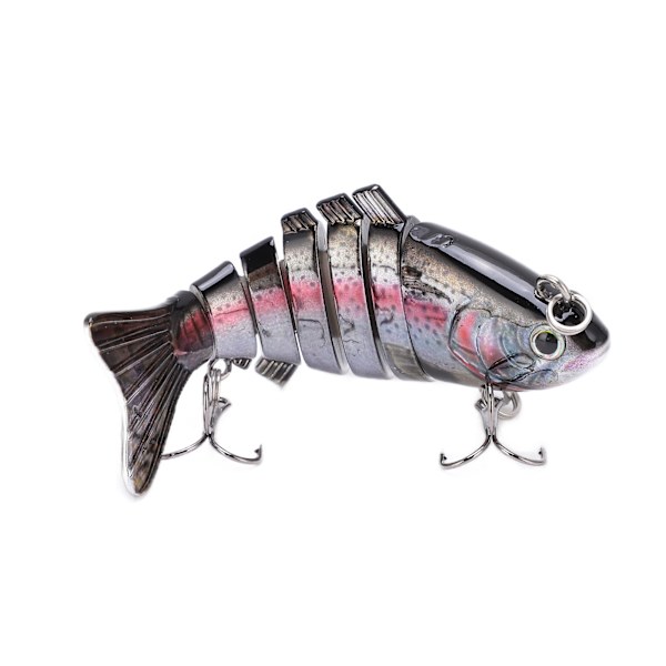 Lure Multi Jointed Swimbait - Moniosa, useita osia, kova uistin 2 koukulla ahvenelle, taimenelle, makealle ja suolavedelle 1#