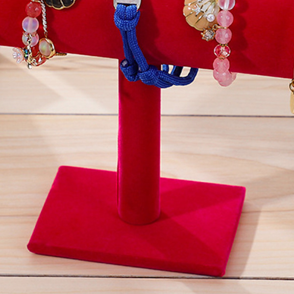 Smycken Display Stand Enkelt fashionabelt Armband Scrunchies Hållare för Hem Smycken Butik Showcase Rose Red Enkelrad