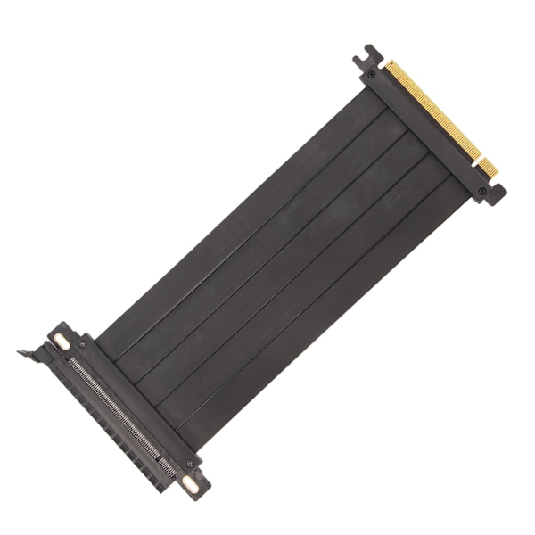 PCIE 4.0 X16 jatkokaapeli, korkea suojaus, 180 asteen joustava PCIE 4.0 jatkokaapeli näytönohjaimelle, musta, 40 cm / 15,7 tuumaa