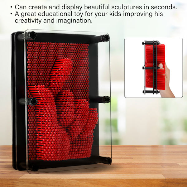 Plastineula-taide Antistress-neula 3D-käden muotoilu kloonausmuoto Neula DIY-lelulahja (punainen)