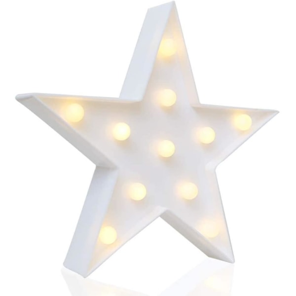 Skyltlampor, Varmvit LED-lampa - Vardagsrum, Sovrumsbord & Vägg Juldekoration för barn Vuxna - 10 tum hög