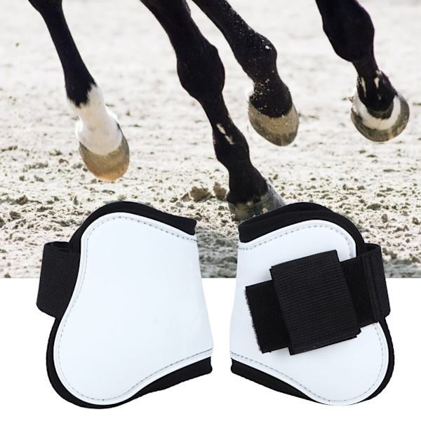 2ST Hvid Hest Springende Ben Støvle Beskyttelse Støtte Wrap Guard Professionel Rideudstyr Bagerste Benskydd