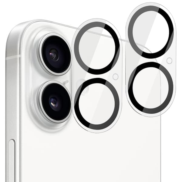 [2-pack] Kompatibel med iPhone 16 Härdat Glas Linsskydd - Kameraskydd, Reptålig