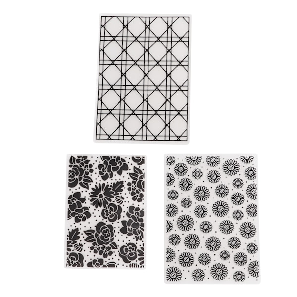 3 stk. pregemapper Plast dekorative maler for DIY Scrapbooks kortlaging