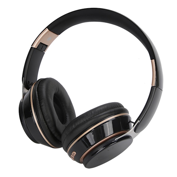Bluetooth 5.0 hovedtelefoner trådløse over øret stereoheadset med mikrofon spilheadset Sort