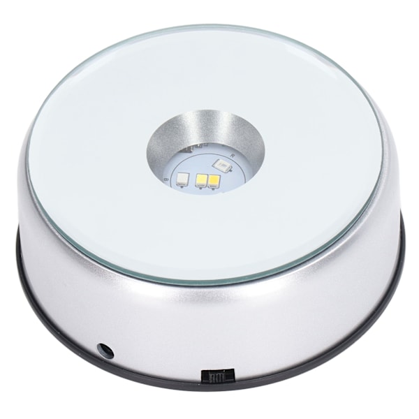 Roterande displaystativ 360° Roterande LED-lampor 80 sekunder per varv USB-laddning LED-displaybas för koppar kristaller