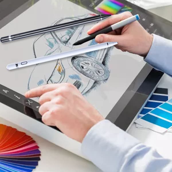 Tablet Stylus Pen 5V 0.2A Hög precision Flexibel Universal Touch Screen Penna Kompatibel med Tablet PC-telefon Vit