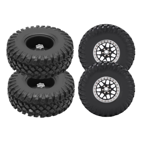 1/10RC Dæk Hud Simulering af Aluminium Legering Hjul Stærkt Greb til 1/10 Scx10 Rr10 Wraith 90048 Sølv Sort