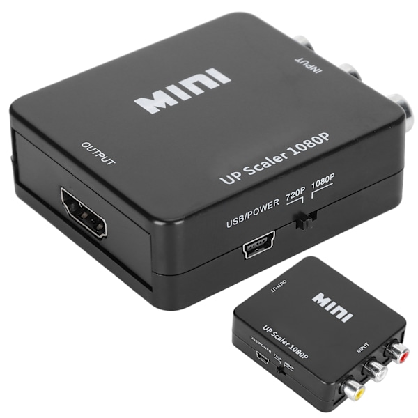 AV till HDMI Högupplöst Konverterare Adapter för RCA till HDMI Utrustning