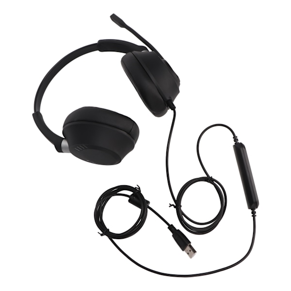 X6D USB 2 Telefonhodetelefoner Støyreduserende Høytaler Volumjustering Binaural Business Headset for Call Center