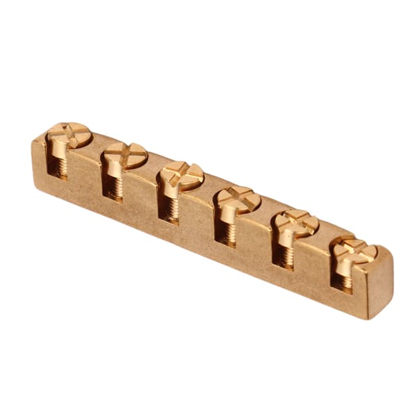 【NX】Gitarrmutter 6-strengs messing, justerbart instrumenttilbehør, reservedel Kompatibel med bass