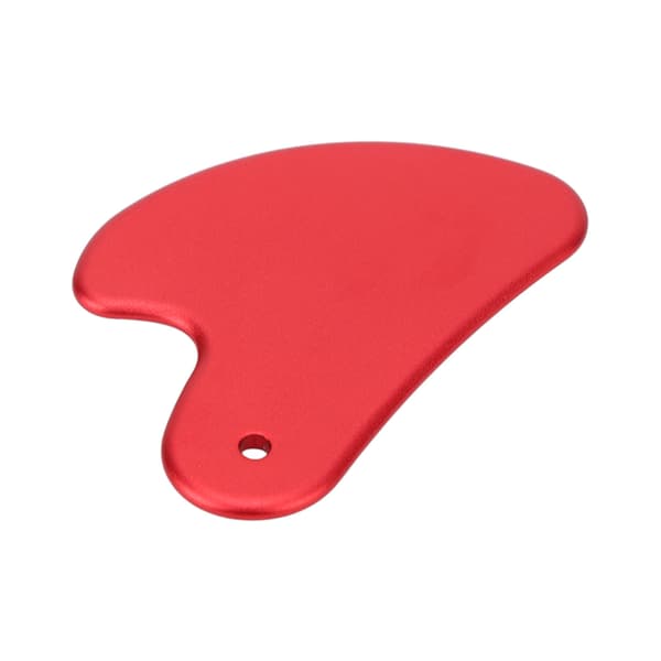 Metall Gua Sha Tool Aluminiumlegering skrapbräda Blodcirkulation Promotion Helkroppsansikte Skönhet Gua Sha Board Röd