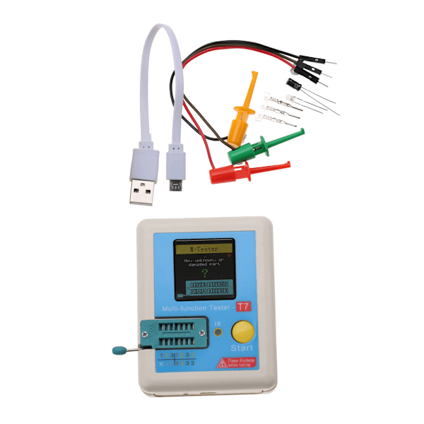 LCr T7 TFT Transistor Tester Farvegrafik Display Multifunktionstest