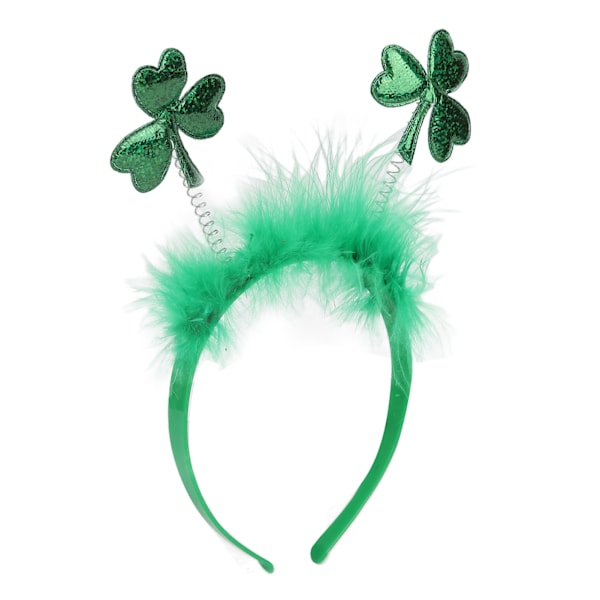 Clover Pannband Plast Lättviktsgrön Clover Feather Hårband för kvinnor gör-det-själv-hår
