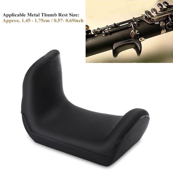 Mukava 1,45-1,75 cm kumipäinen peukalontuki oboe- ja klarinettisoittimille (3,5 mm)