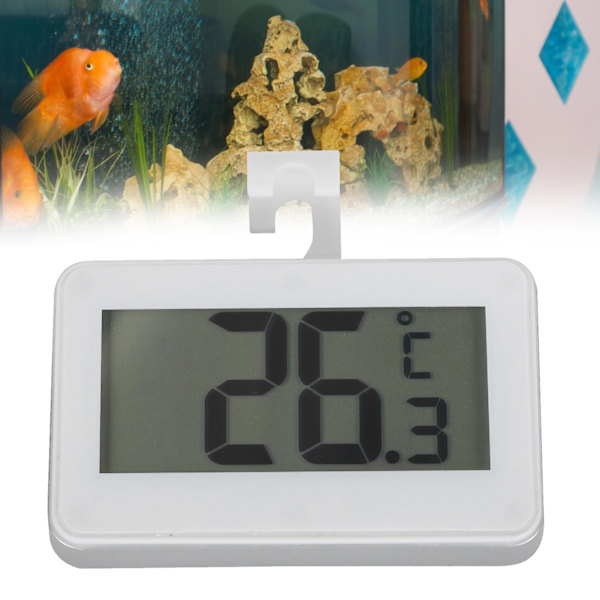 LCD Digital Akvarium Termometer Temperatursensor Måler Hjem Køleskab Termometer