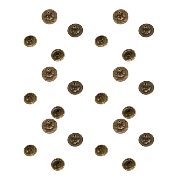 50 set magnetiska tryckknappar 14x4 mm hög hårdhet legering Magnetiska knapplås för att dekorera punkkläder skor brons