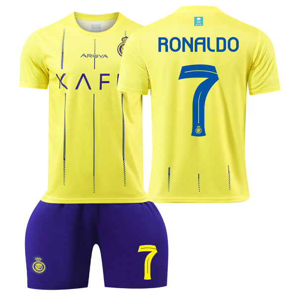 23-24 Riyadh Victory fodboldtrøje nr. 7 Ronaldo skjorte 10 mand Voksen Børn skjorte til mænd og kvinder Top + bukser XL NO.7