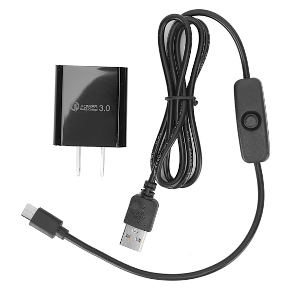Laddare för Raspberry Pi 4B Typ-C-adapter Strömförsörjning 5V3A US-kontakt 110-240V