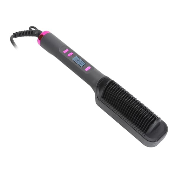 Rettebørste 3D-tenner Multi Temp-moduser PTC Jevn Oppvarming Negativ ion Auto Av Rettekam 110‑220V US-plugg