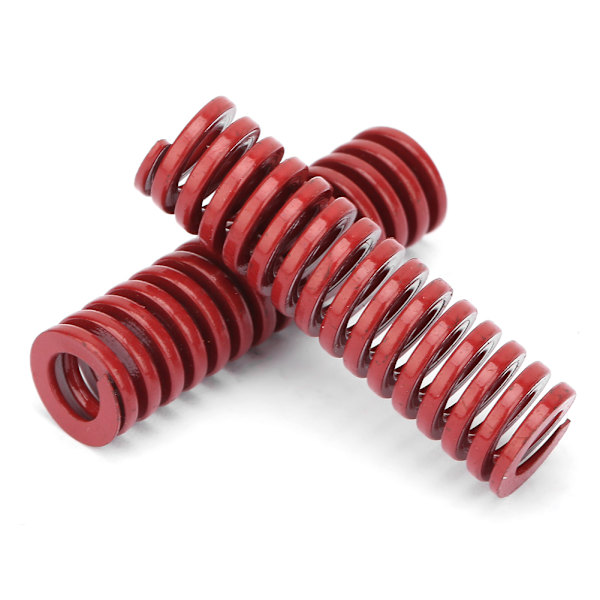 2 stk OD 10 mm ID 5 mm Høj præcision Stål Rød Mellemlast Formfjeder (TM10*50 mm)
