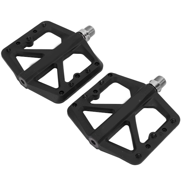2 stk. Cykelpedaler God Lufttæthed Tilstrækkelig Bredde Godt Greb Anti-Slip Knaster Cykel Platform Pedaler til Mountainbike Sort
