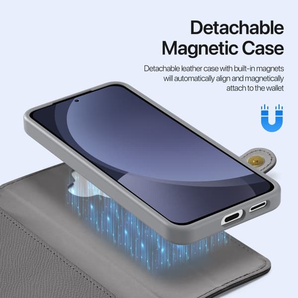 DUX DUCIS Kompatibel med Galaxy S25 2-i-1 Magnetfodral Lawa Series Grå 190
