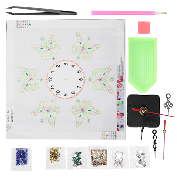 Diamond Painting Klokke Kit Stille DIY Hengende Håndverk Stue Veggdekorasjoner DZ243