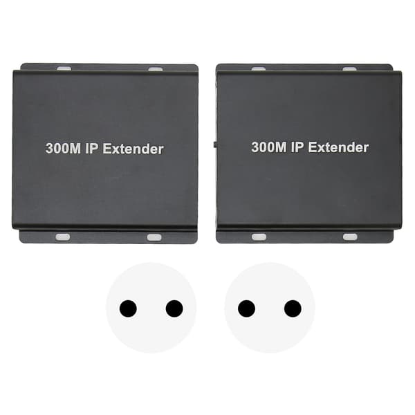 300M IP Extender HD 1080P HD Multimedia Interface Over CAT5e/6/7 Direkte 1 til 1 Extender IP-sender-mottaker 100‑240V EU-plugg