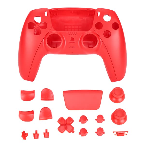 【NX】Kontroller erstatningsknapp erstatningsskall DIY-tilbehør for PS5-kontroller Rød