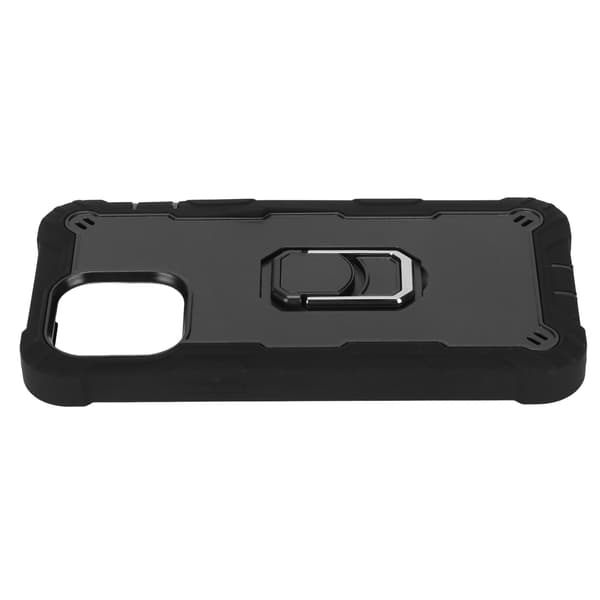 Ridsefast pansercover med stativ til IPhone 13 Pro Max mobiltelefoner, panserbeskyttelsesetui (sort sort)