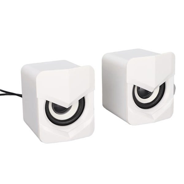 Desktop-högtalare USB-driven tung subwoofer Desktop-mini-LED-högtalare för PalyStation4 hemdator LaptopWhite
