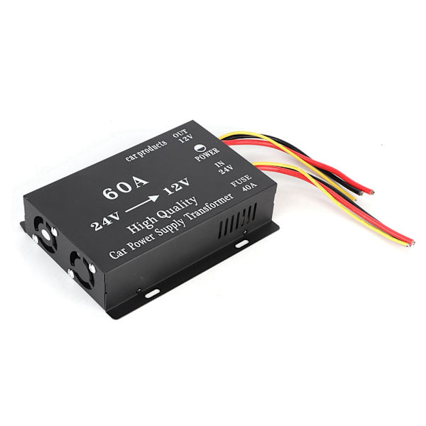 720W 60A 24V til 12V Bil DC Strøm Elektrisk Buck Transformer Konverter Adapter