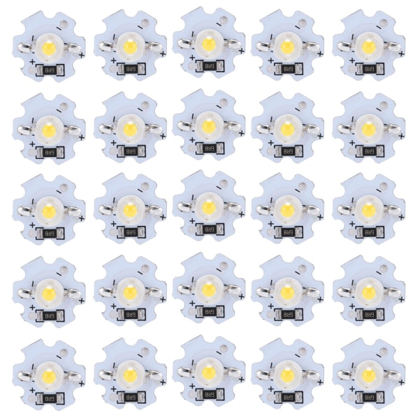 25st 5V LED-chips 200LM 1W High Power LED-lamppärlor för gör-det-själv-belysningsarmaturer Naturligt ljus 4000-4500K