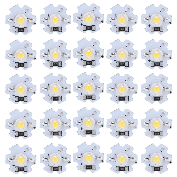 25st 5V LED-chips 200LM 1W High Power LED-lamppärlor för gör-det-själv-belysningsarmaturer Naturligt ljus 4000-4500K