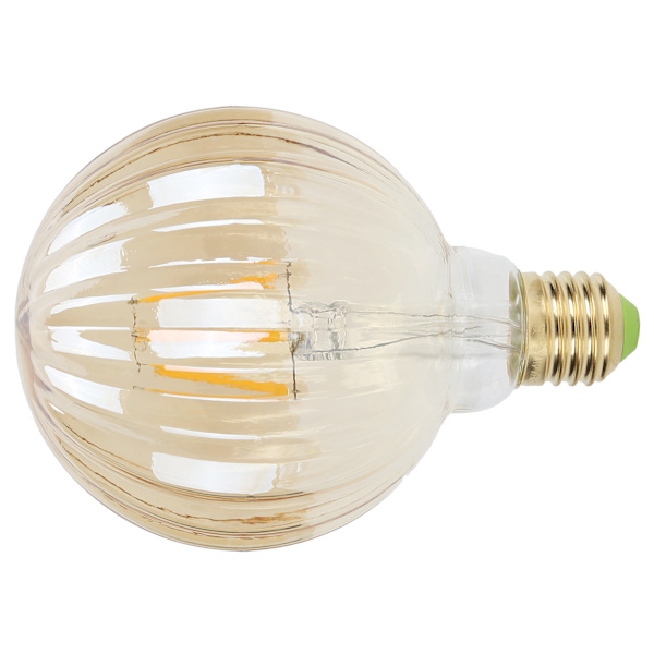 G95 Retro Glødepære E27 4W 220V Vandmelonformet LED-Glødepære Pære Dekorativ Belysning Varmt Lys (Guld)
