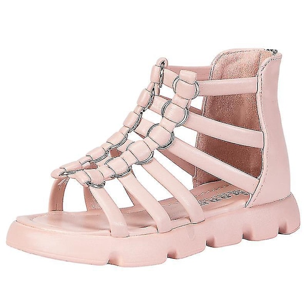 Pink Non-Slip Girls Fashion Roman Sandals