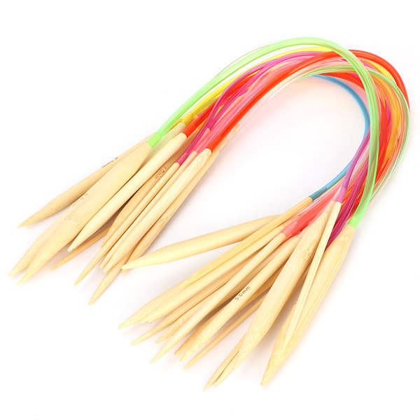 Flerfarget bambuspinne med dobbelspiss i Annulus-serien (40 cm/15,7 tommer)