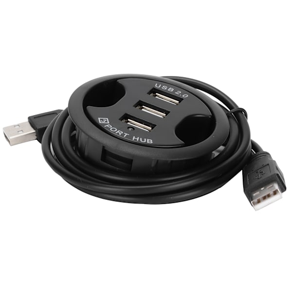 JK38h USB2.0 HUB AllInOne 3 portar Desktop rund form Ingen extern strömförsörjning dockningsstation