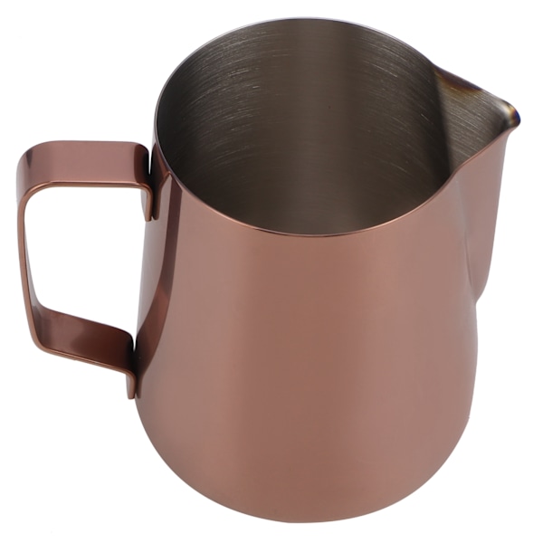 Mælkeskummende kande japansk stil 304 rustfrit stål kaffekop med hank til hjemmebar (eller rose 600 ml)