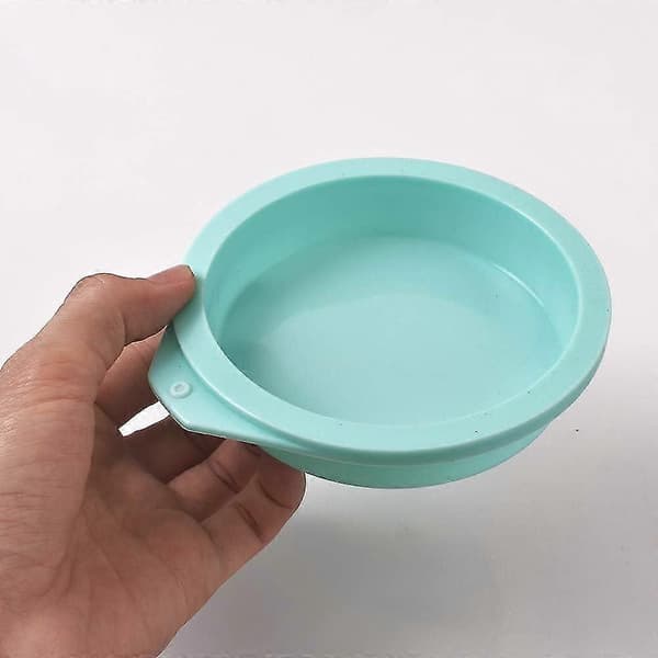 Runde silikonkakeformer, 6-pakning nonstick-silikonformer for baking, kake,^ccgv
