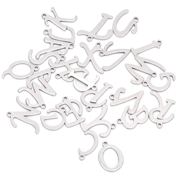 26st DIY brevhänge Handgjorda halsband Armband Smycken Hantverk Tillbehör Rostfritt stål Färg-26st/väska