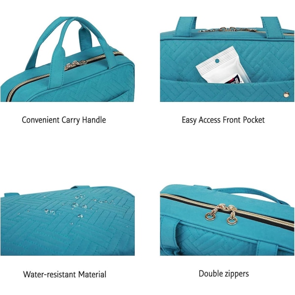 Hængende toilettaske Travel Wash Bag Dame Make Up Bag lake blue