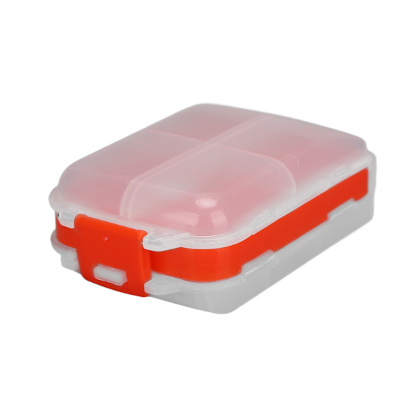 Vikbar Pill Organizer Resa 3 lager 7 dagars veckovis Pill-fodral Organizer för daglig medicinRöd