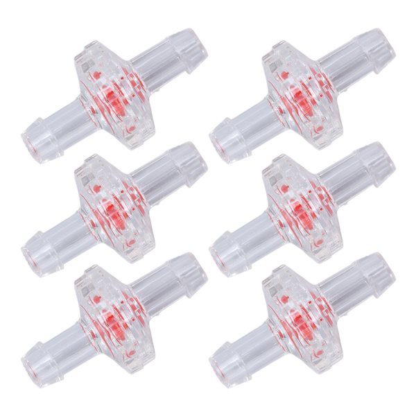 10 stk. backventil 1-vejs PP plastslange Vandstop membran hul til luftindtagning 5 mm transparent